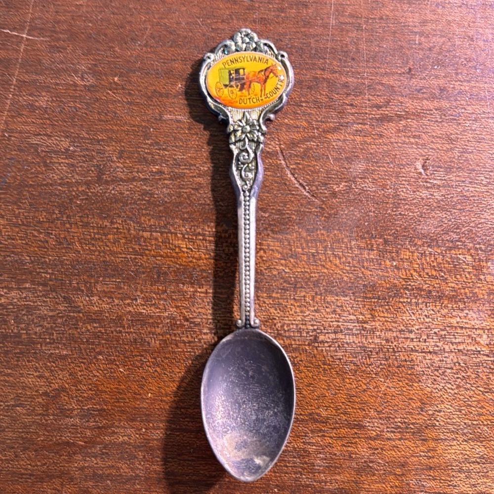 Pennsylvania Dutch horsedrawn carriage collectible spoon Celeste, Australia